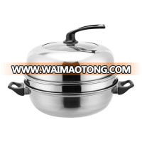 Two Layers Stainless Steel Cooking Steamer Pot & Soup Pot