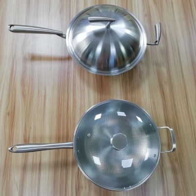 Triply steel induction wok