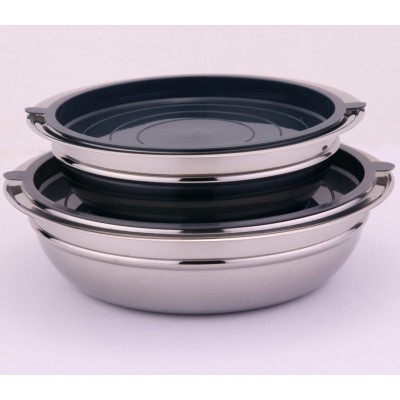 20cm/24cm high quality wide edge stainless steel mixing bowl