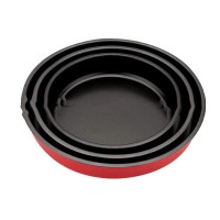 High Standard In Quality Non-stick Carbon Steel 3pcs Round Pizza Pan Set