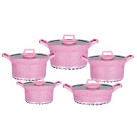 10pcs energy saving bottom cooking pot cookware set