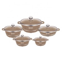 10pcs dessini round kitchen pot cookware set