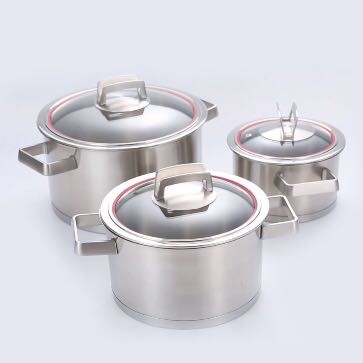 6-piece high quality stainless steel cookware with pot cover set