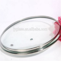 12 inch glass skillet lid/iron cost glass lid